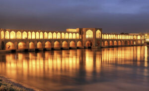 khaju-bridge-at-dusk-isfahan-iran-wallpaper-preview
